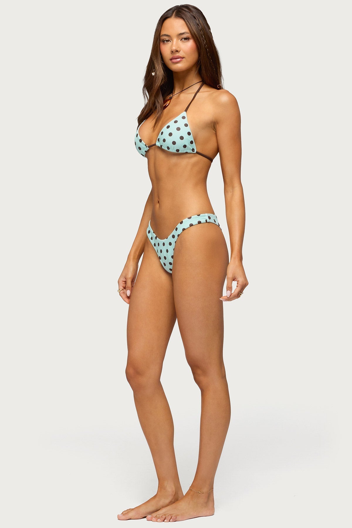 Melanie Gepunktetes Triangel-Bikini-Top