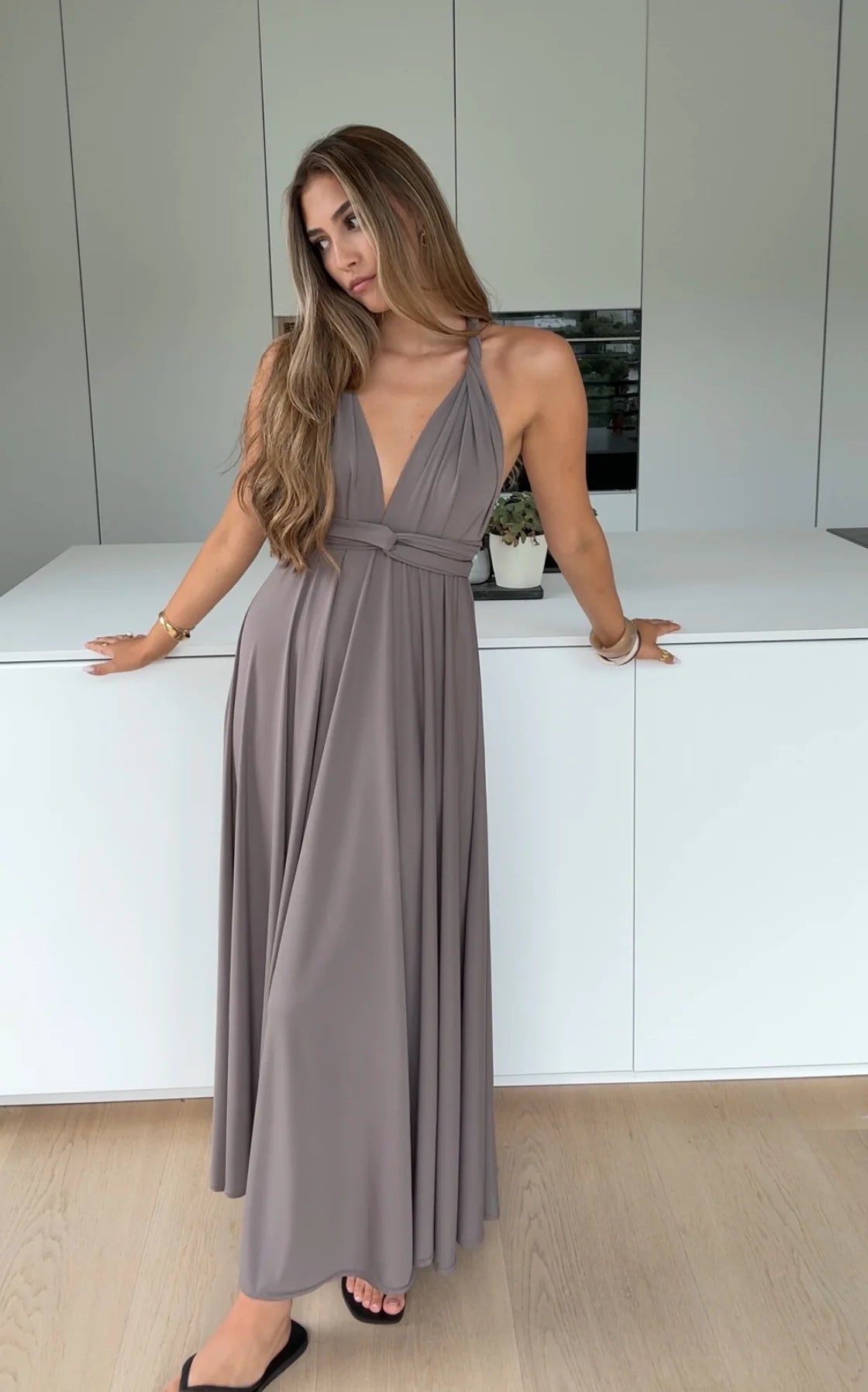 Amelia Twisted Maxi Dress