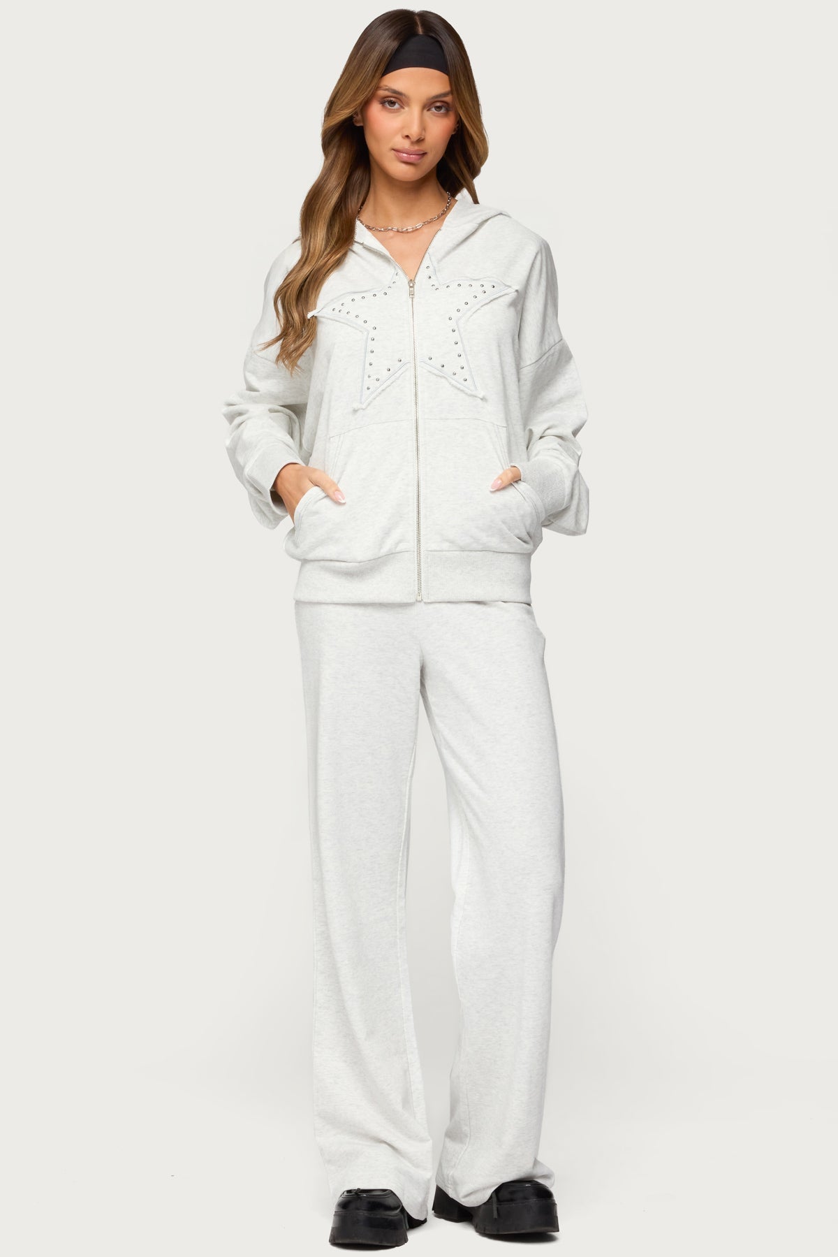 Briela Sternenbesetzter Zip-Hoodie