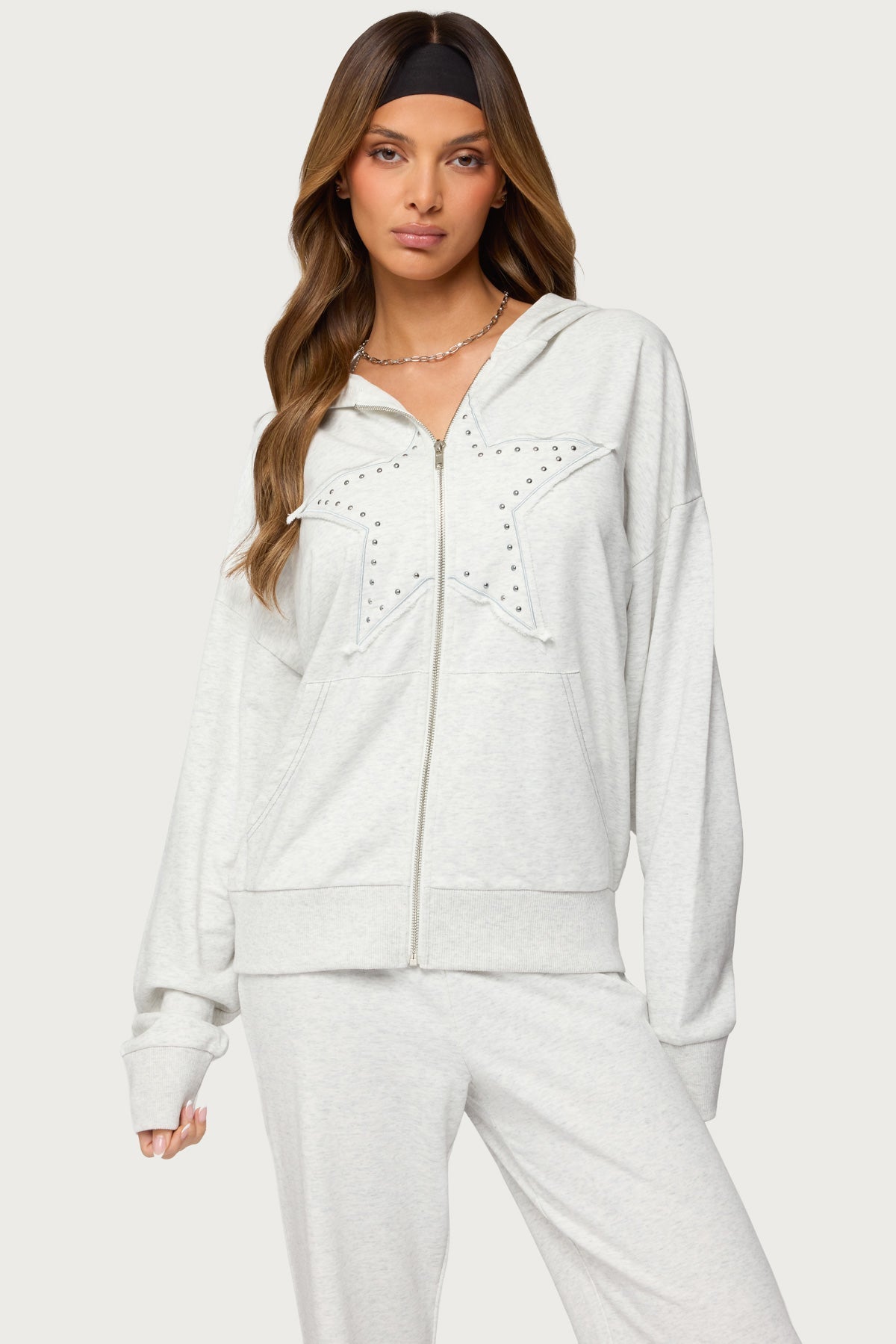Briela Sternenbesetzter Zip-Hoodie