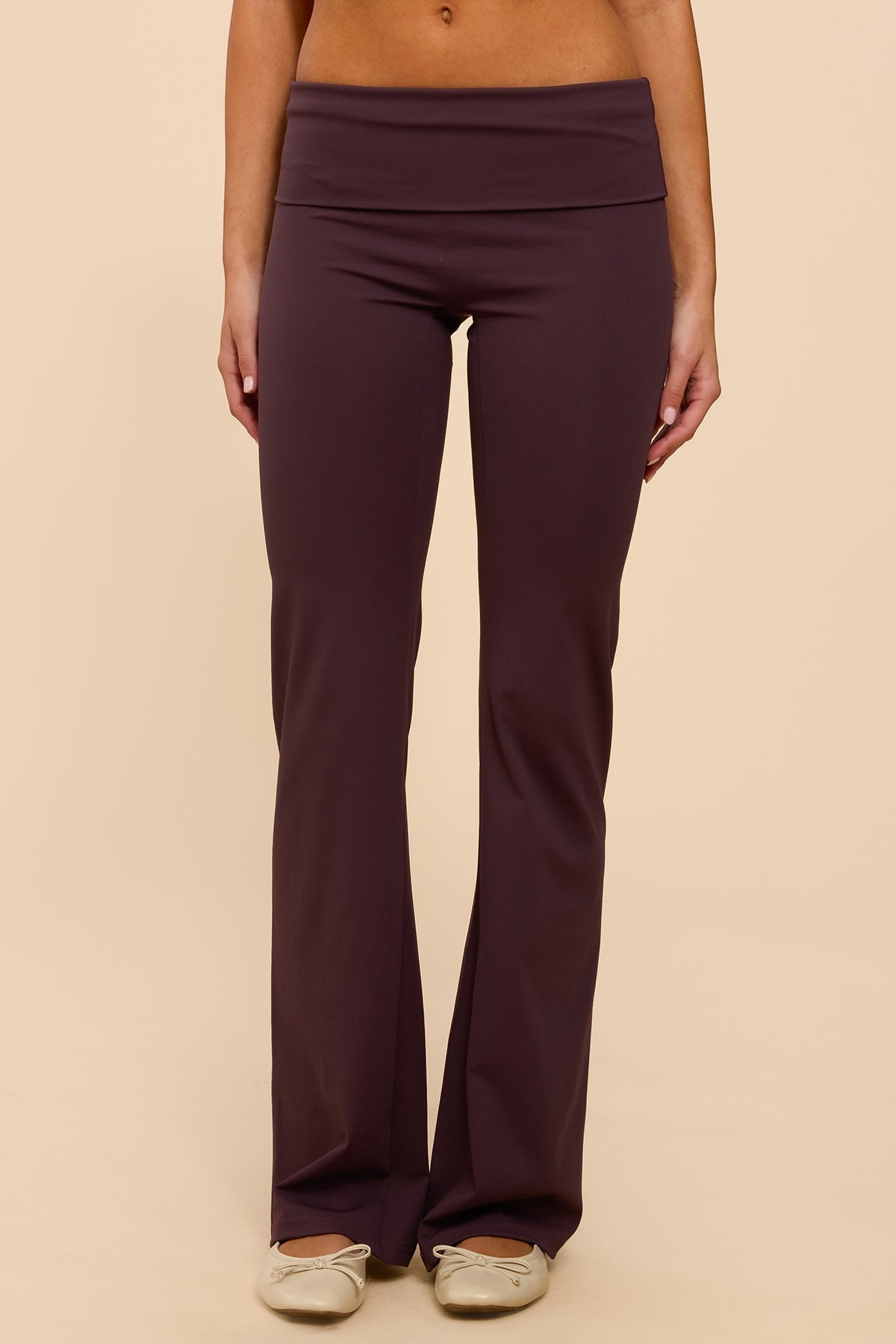 Oriane Foldover Flared Leggings