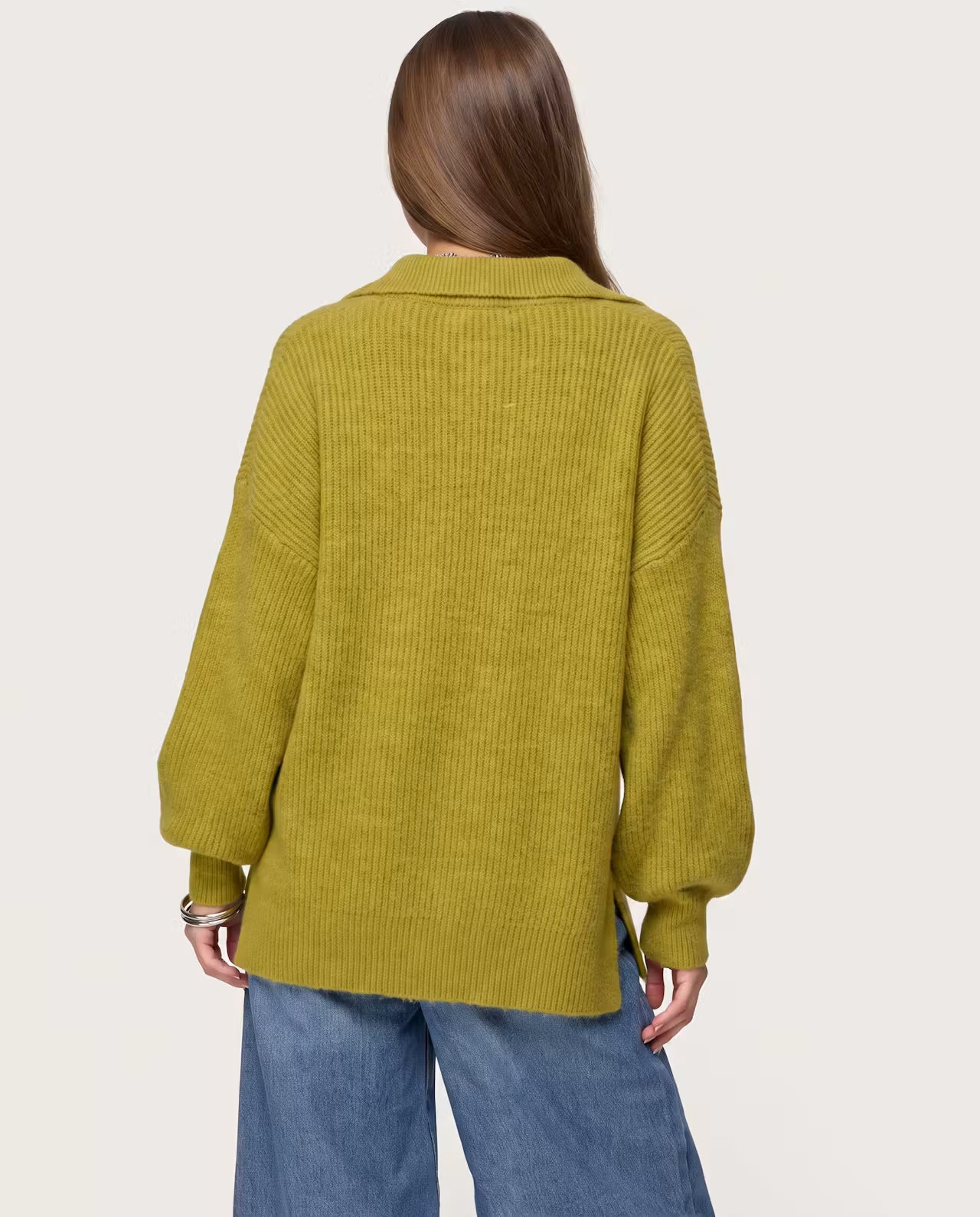 STYLEBURY Zip Knit Cardigan in pistachio color, featuring a front zipper and cozy knit texture, perfect for casual layered looks.